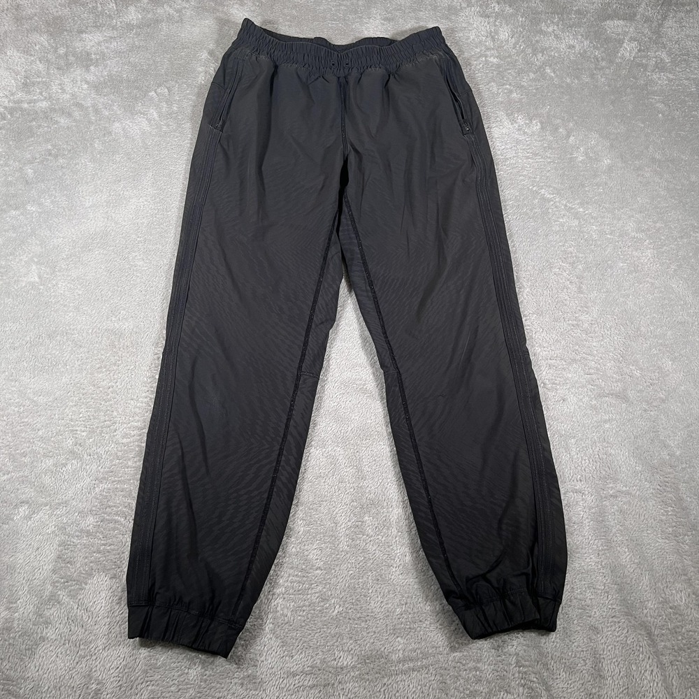 Lululemon Jogger Pants Womens 8 Black Lightweight Zip Pockets Elastic‎ Cuffed